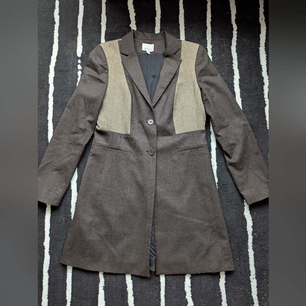 Judith & Charles Wool-Blend Two-Tone Blazer, Size 8